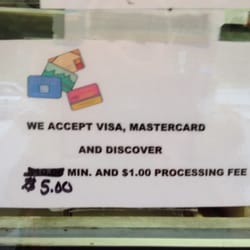Dairy Delite - Credit cards, but $5 minimum.