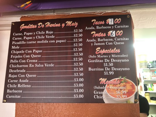 Menu photo 8 Ricas Gorditas Vale Albuquerque, NM