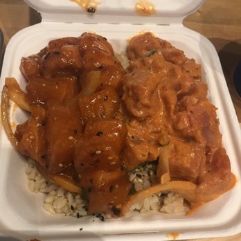 Fire Wings - Howe - Salmon bomb/spicy tuna over brown rice - Chicken Wings Near Me - Sacramento, California Fire Wings - Howe - Salmon bomb/spicy tuna over brown rice - Chicken Wings Near Me - Sacramento, California