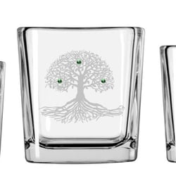 Healy Glass Artistry - Tree of Life Votive