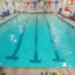 Cascade Community Pool - Deep end of pool is 9 feet.

88 Degree water year round.