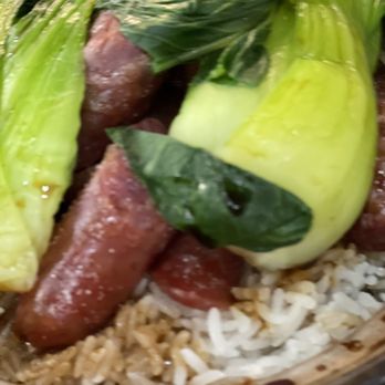 A+ Hong Kong Kitchen - P8. Salted Pork and Chinese Sausage Rice Stone Pot - Cantonese Near Me - Seattle, Washington