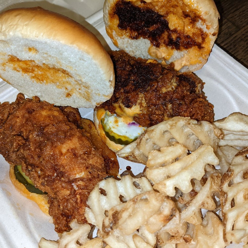 Holy Cluck - Hot Honey Butter (right) Holy Cluck (left) - Sandwiches Near Me - Dearborn, Michigan