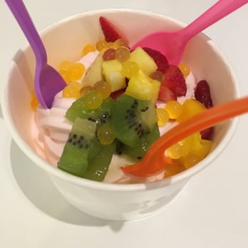 Afters Cafe - Raspberry froyo with fruit toppings - Ice Cream & Frozen Yogurt Near Me - Baltimore, Maryland Afters Cafe - Raspberry froyo with fruit toppings - Ice Cream & Frozen Yogurt Near Me - Baltimore, Maryland