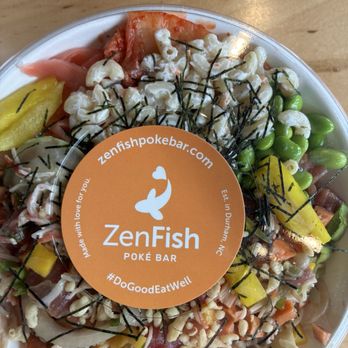 ZenFish - Hashtag create your own large bowl with 5...yep 5 proteins:)) - Poke Near Me - Durham, North Carolina