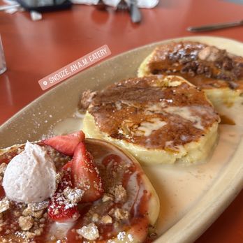 Snooze, an A.M. Eatery - Pancake Flight Customized - Breakfast & Brunch Near Me - Austin, Texas Snooze, an A.M. Eatery - Pancake Flight Customized - Breakfast & Brunch Near Me - Austin, Texas