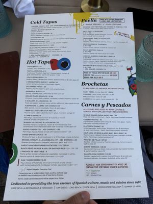 Menu photo 7 Cafe Sevilla Costa Mesa, CA