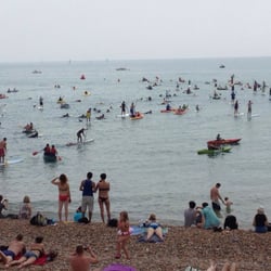 Paddle Round the Pier Beach Festival - Every type of water sport going on as they race around the pier.