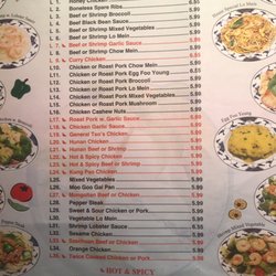 Lunch special menu