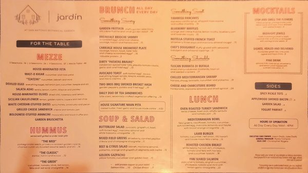Menu photo 5 Jardin San Antonio, TX