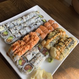 Philly roll, pepper tuna/avocado roll, peanut avocado roll, Hawaii roll, Dabomb roll , monster roll , paradise roll, yummy roll Philly roll, pepper tuna/avocado roll, peanut avocado roll, Hawaii roll, Dabomb roll , monster roll , paradise roll, yummy roll