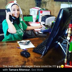 Professional Bail Bonds - Our office manager Tamara working hard and loving the Christmas season!