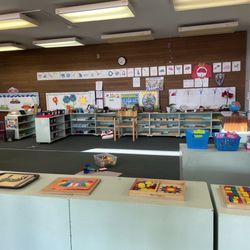 Alpha Montessori - Main classroom area with lots of activities on the shelves
