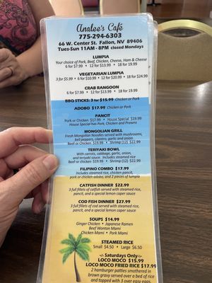 Menu photo 2 Analee's Cafe Fallon, NV Menu photo 2 Analee's Cafe Fallon, NV