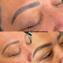 Color Correction to warm up her brow color