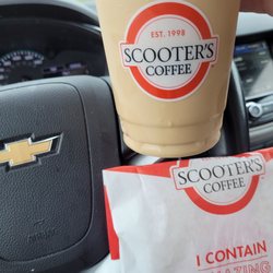 Scooter's Coffee - Small Iced Latte and Courage Cookie