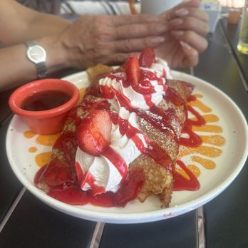 Brekki Brekki - Strawberry crepes - too much for one - Breakfast & Brunch Near Me - Albuquerque, New Mexico