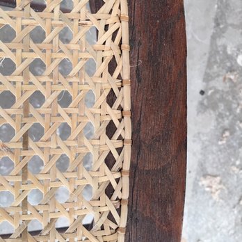 Mended Memories - A close-up of the Caning process - Furniture Repair Near Me
