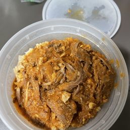 Goat curry with brown rice Goat curry with brown rice