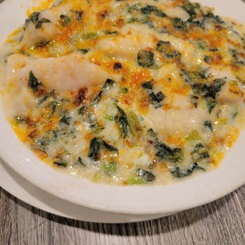 Tasty Choice - Baked creme sauce with spinach and fish fillet over rice - Chinese Near Me - San Gabriel, California Tasty Choice - Baked creme sauce with spinach and fish fillet over rice - Chinese Near Me - San Gabriel, California