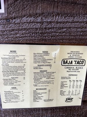 Menu photo 6 Baja Taco Cordova, AK