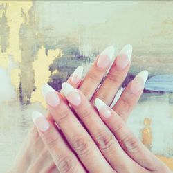 Tips & Toes Nails Spa - Acrylic Almond French Manicure