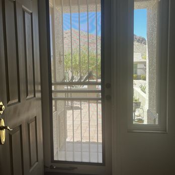 Desert King Windows - Security screen door and adjacent window. - Windows Installation Near Me - North Las Vegas, Nevada