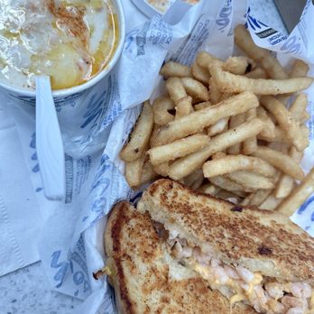 Mo's Seafood & Chowder - Shrimp melt and a cup of chowder - Seafood Near Me - Portland, Oregon Mo's Seafood & Chowder - Shrimp melt and a cup of chowder - Seafood Near Me - Portland, Oregon