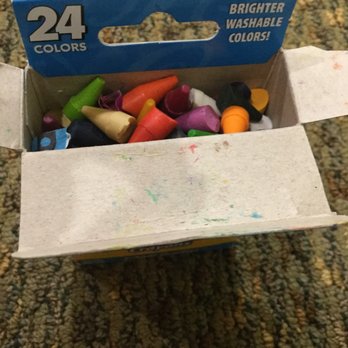 Walmart - These crayons were completely destroyed - Department Stores Near Me - Pleasanton, California Walmart - These crayons were completely destroyed - Department Stores Near Me - Pleasanton, California