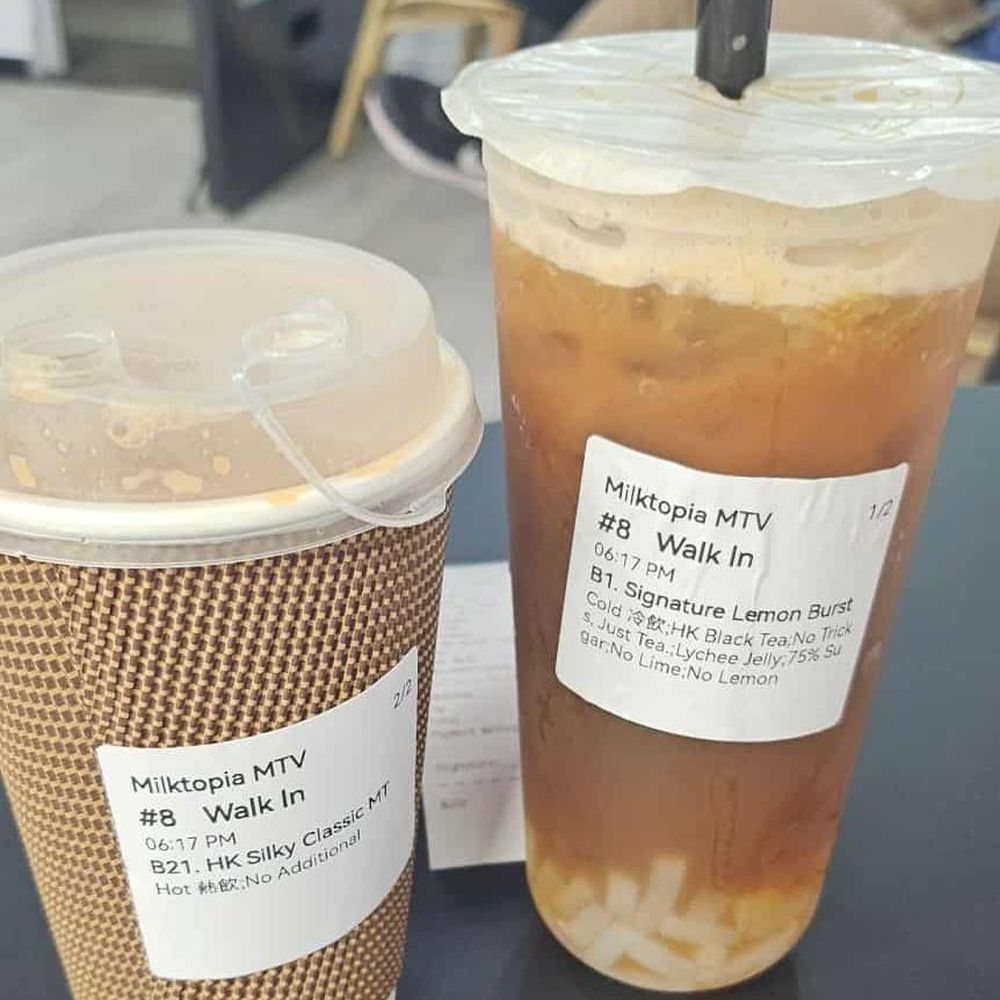 Milktopia - HK milk tea and signature lemon burst - Tea Rooms Near Me - Mountain View, California Milktopia - HK milk tea and signature lemon burst - Tea Rooms Near Me - Mountain View, California