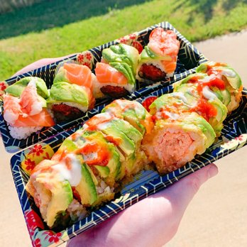 Sapporo - Orange Dragon Special Roll and S & M Special Roll (@paigeeatshouston on IG) - Sushi Bars Near Me - Cypress, Texas