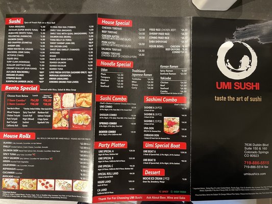 Menu photo 8 Umi Sushi Colorado Springs, CO Menu photo 8 Umi Sushi Colorado Springs, CO