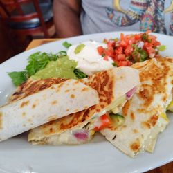 Diced chicken quesadilla