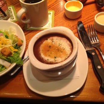 Outback Steakhouse - Bowl of French onion soup...very average. - Steakhouses Near Me - Arlington, Texas Outback Steakhouse - Bowl of French onion soup...very average. - Steakhouses Near Me - Arlington, Texas