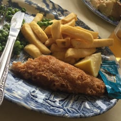 Travellers Rest Restaurant - Haddock, peas and chips