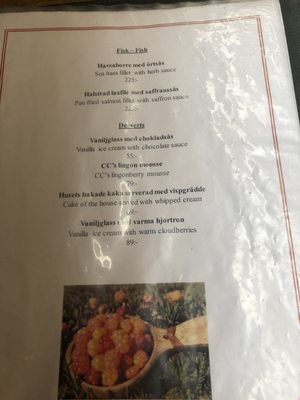 Menu photo 2 RESTAURANT C C Stockholm, AB