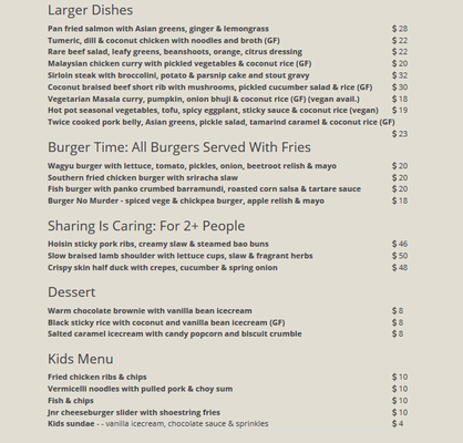 Menu photo 2 The National Hotel Richmond, VIC