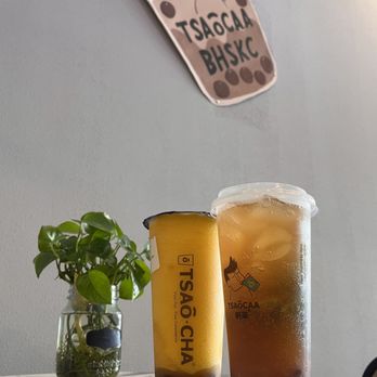 Tsaocaa - Peach Mojito Green Tea, Mango Green Tea Slush - Bubble Tea Near Me - Queens, New York
