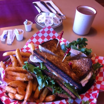 Corner Bar and Grill - Can you believe this burnt club?? The cook put it out and the server brought it to me! Enjoy!!!!! - American Near Me - Anacortes, Washington