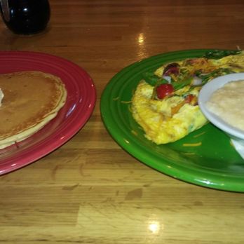 J Christopher's - Veggie omelette, grits and a pancake. DELICIOUS. - Breakfast & Brunch Near Me - Kennesaw, Georgia J Christopher's - Veggie omelette, grits and a pancake. DELICIOUS. - Breakfast & Brunch Near Me - Kennesaw, Georgia