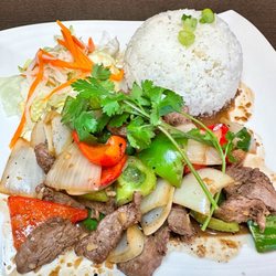60. Shaking Beef ,Filet Mignon, Over Rice