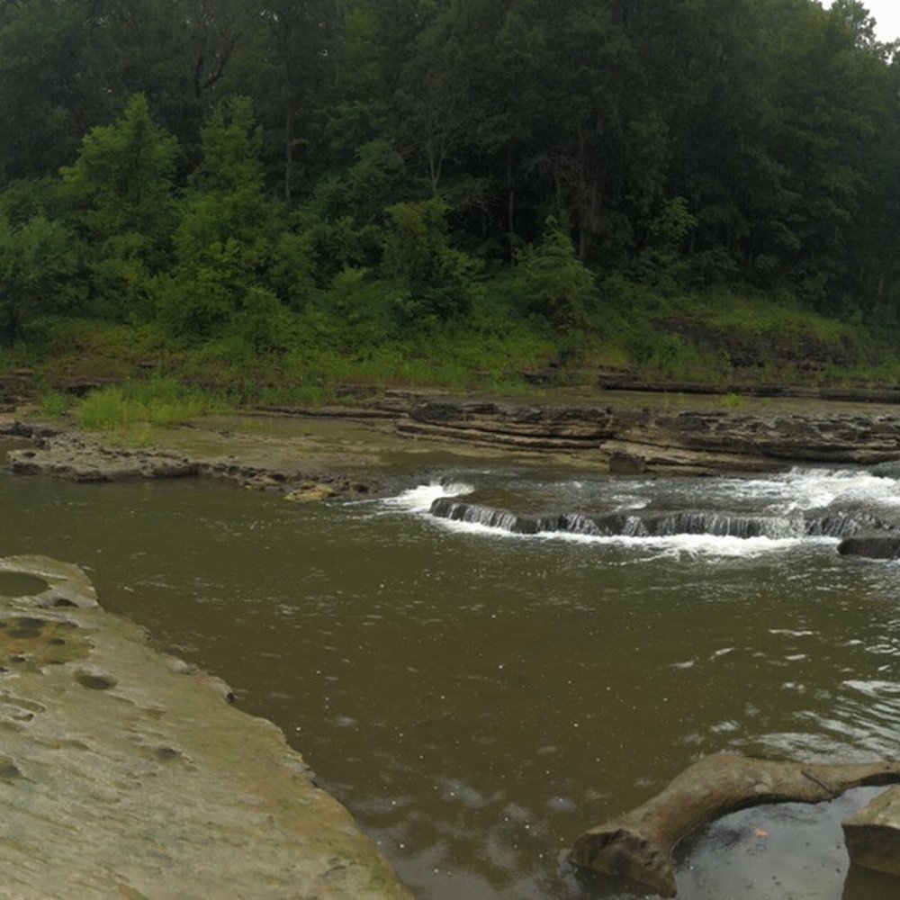 Cataract Falls State Recreation Area - Maybe we got wet because we hiked through the water... - Hiking Near Me