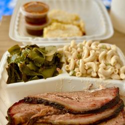 Big Ants BBQ - Brisket Plate w/ Greens & Macaroni Salad!