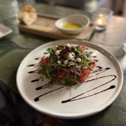 Solare Ristorante Italiano - Grilled ( lightly) watermelon salad.  Tasty and refreshing.