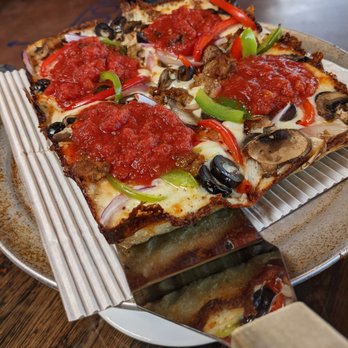 Assembly Brewing - No joke, pizza you'll want to eat from the outside crust-in, sop up the delicious tomato, and then lick the plate. - Pizza Near Me - Portland, Oregon Assembly Brewing - No joke, pizza you'll want to eat from the outside crust-in, sop up the delicious tomato, and then lick the plate. - Pizza Near Me - Portland, Oregon