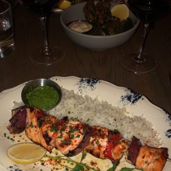 Aba - salmon kebab - Mediterranean Near Me - Chicago, Illinois