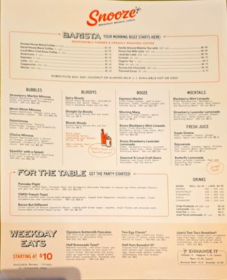 Menu photo 5 Snooze, an A.M. Eatery San Antonio, TX Menu photo 5 Snooze, an A.M. Eatery San Antonio, TX