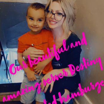 Haunted Hamburger - Our server, Destiny and my 3 yo grandson, Jonah - Burgers Near Me - Jerome, Arizona Haunted Hamburger - Our server, Destiny and my 3 yo grandson, Jonah - Burgers Near Me - Jerome, Arizona