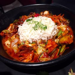 Dae Jang Kum - Spicy octopus with noodles, really tender!