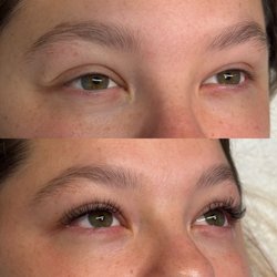 A Sweet Escape - Classic Lash Extensions before & after.